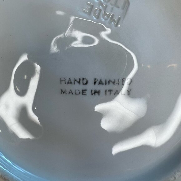 8.5” Pink Flower Daisy Serving Bowl Dish Marshall Field's Made In Italy #12150 - Picture 4 of 7